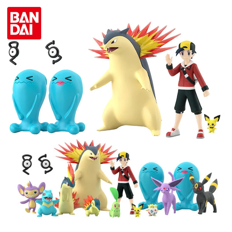 Оригинальная Сборная модель Bandai кукла-Покемон в масштабе мира фигурка эльфа Johto