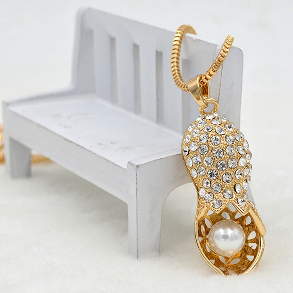 1 шт жемчужное арахисовое ожерелье модный свитер Джокера цепь длинный кулон в