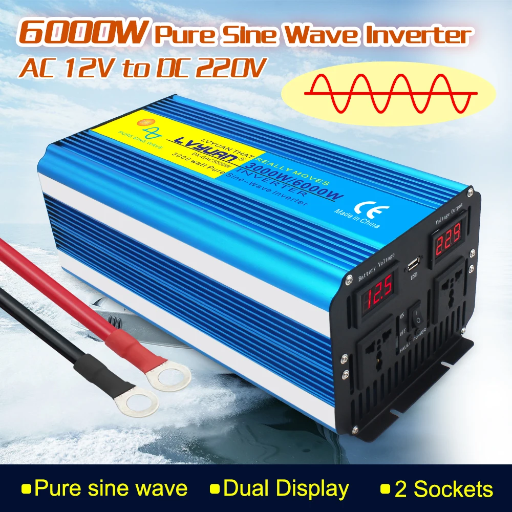 12V 220V 230V 50HZ/60HZ Pure Sine Wave Inverter Car Inverter Wireless Remote Control LED Display inversor 12 v 220 v генератор 2 12V 220V 230V 50HZ/60HZ Pure Sine Wave Inverter Car Inverter Wireless Remote Control LED Display inversor 12 v 220 v генератор 2
