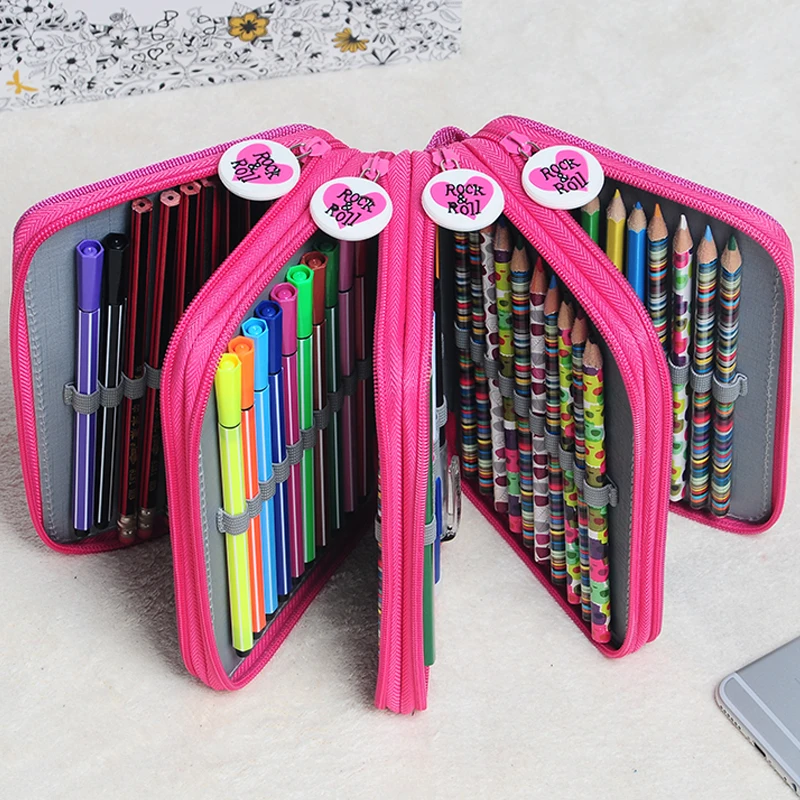 Чехол для карандашей большой школьный чехол из ткани Оксфорд милый ручек с 36 48 72