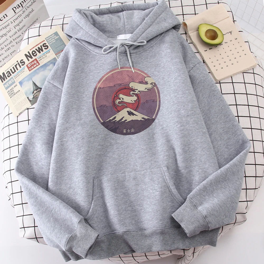 

Горячая Распродажа Толстая модная спортивная одежда с креплением Fuji Ukiyoe стильные мужские толстовки с принтом теплая Повседневная мужская ...