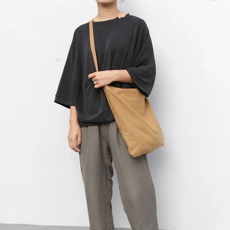 Повседневная Холщовая Сумка-тоут для женщин удобный тканевый мессенджер с