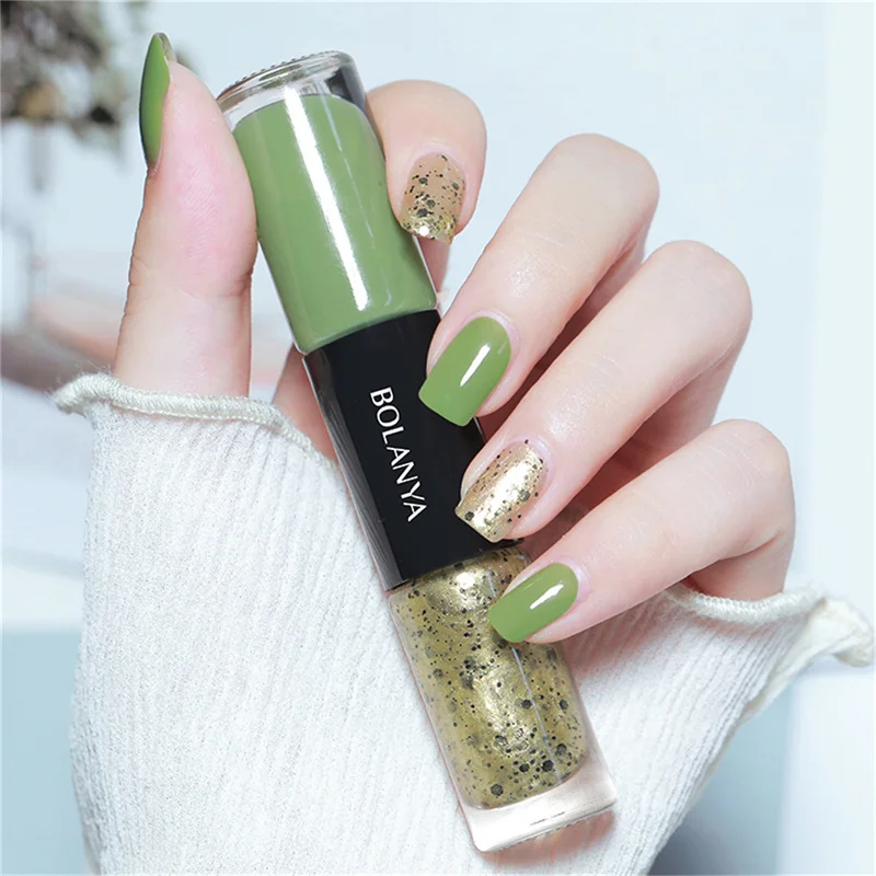 

Nail Polish New Oily Double-Headed Nail Polish Free Baking Quick Drying Non-Fading Net Red Sequin Nail Polish Nail Art