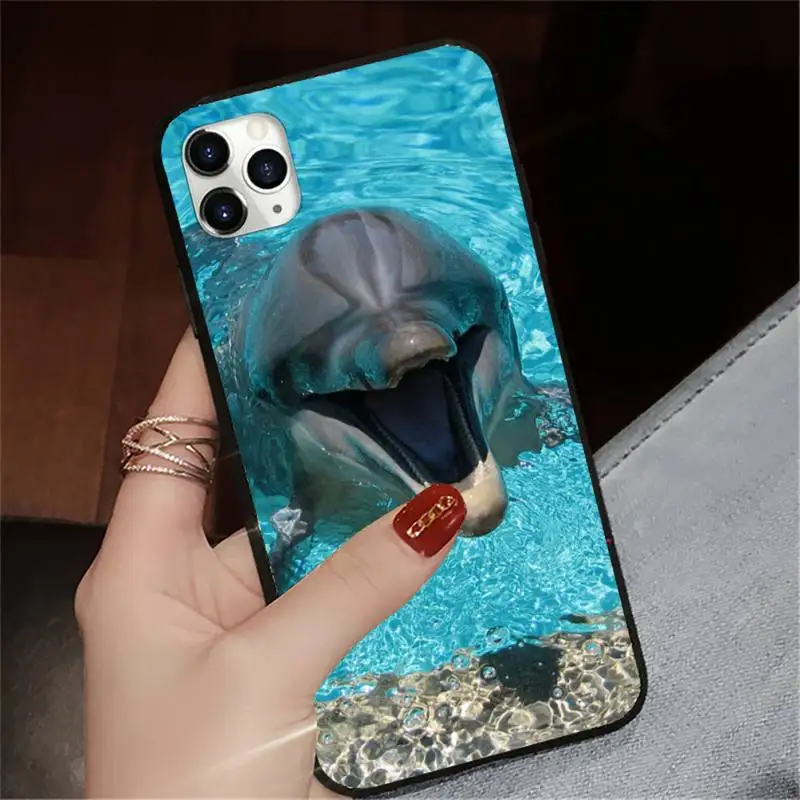

Ocean cute dolphin animal Phone Case for iPhone 11 12 pro XS MAX 8 7 6 6S Plus X 5S SE 2020 XR