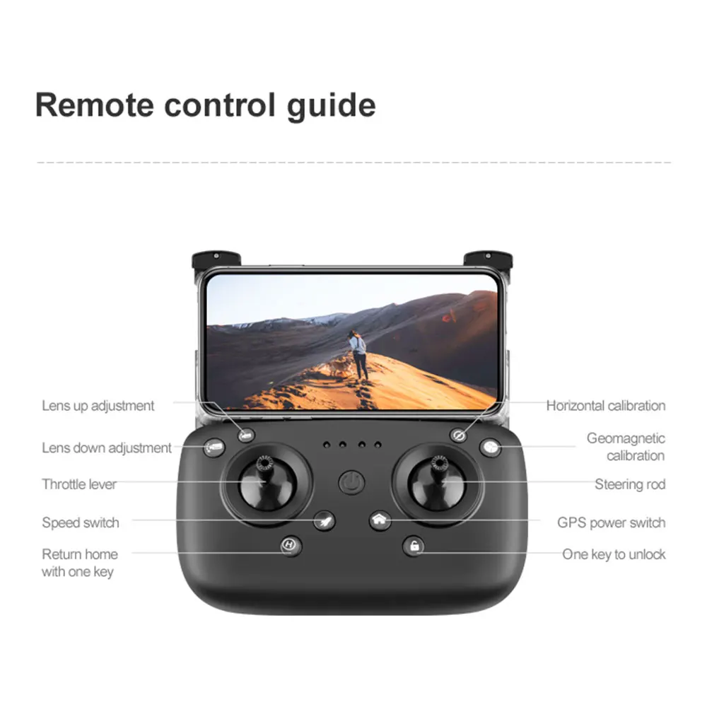 LU8 MAX GPS Дрон с разрешением 4k Профессиональный 6K HD 6-Axis Dual Камера складного