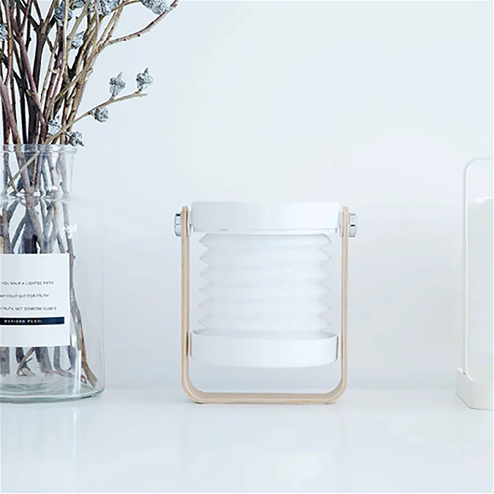 Креативный портативный фонарь с деревянной ручкой телескопическая складная