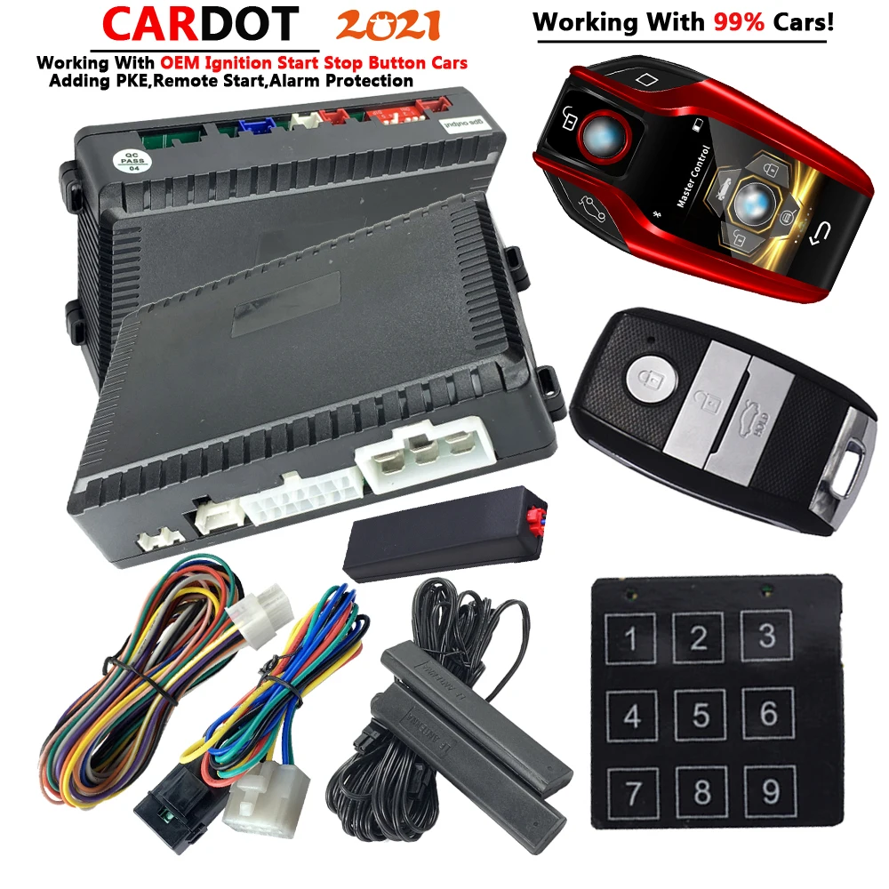 

Drop Shipping KOL Cardot liquid Key Remote Start Stop Engine Keyless Entry LCD Auto Lock Unlock Car Alarms