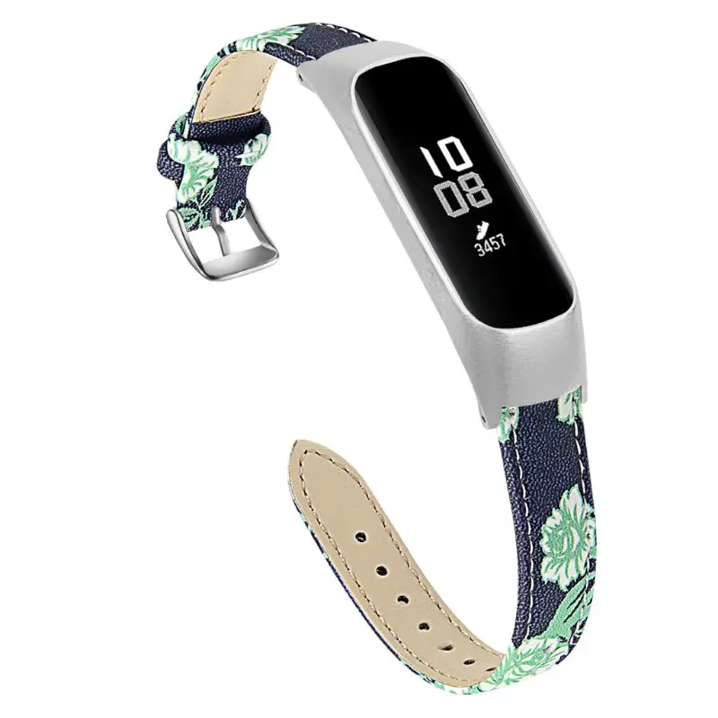 Кожаный ремешок для часов с принтом браслет samsung Galaxy fit SM R370 умные часы