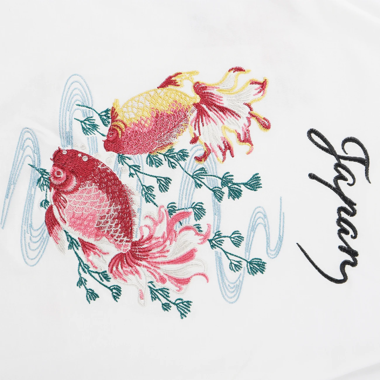 Aelfric Eden Fish футболка с вышивкой Мужская свободная летняя 2020 Harajuku футболки уличная