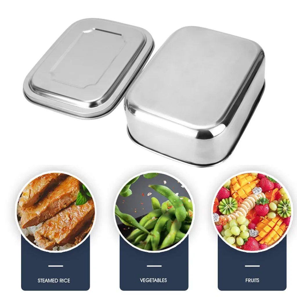 Custom Lunch Box For Kids Food Container Grade Stainless Steel Storage Stock With Subdivision Airtight | Дом и сад