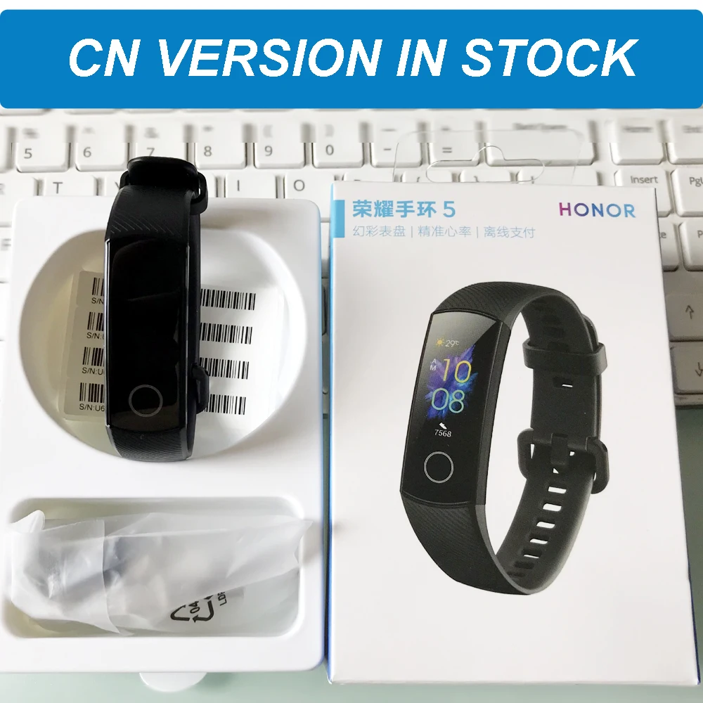 Huawei Honor band 5 smartband AMOLED huawei smartwatch кровяное кислородное сердце rage ftness трекер сна swiming sport trakcer gps