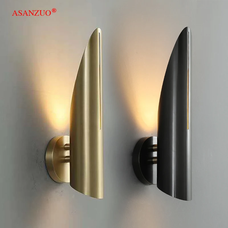 

Nordic minimalist Wall lamps bedroom bedside lamp modern living room corridor aisle cafe bar Barss wall lamp