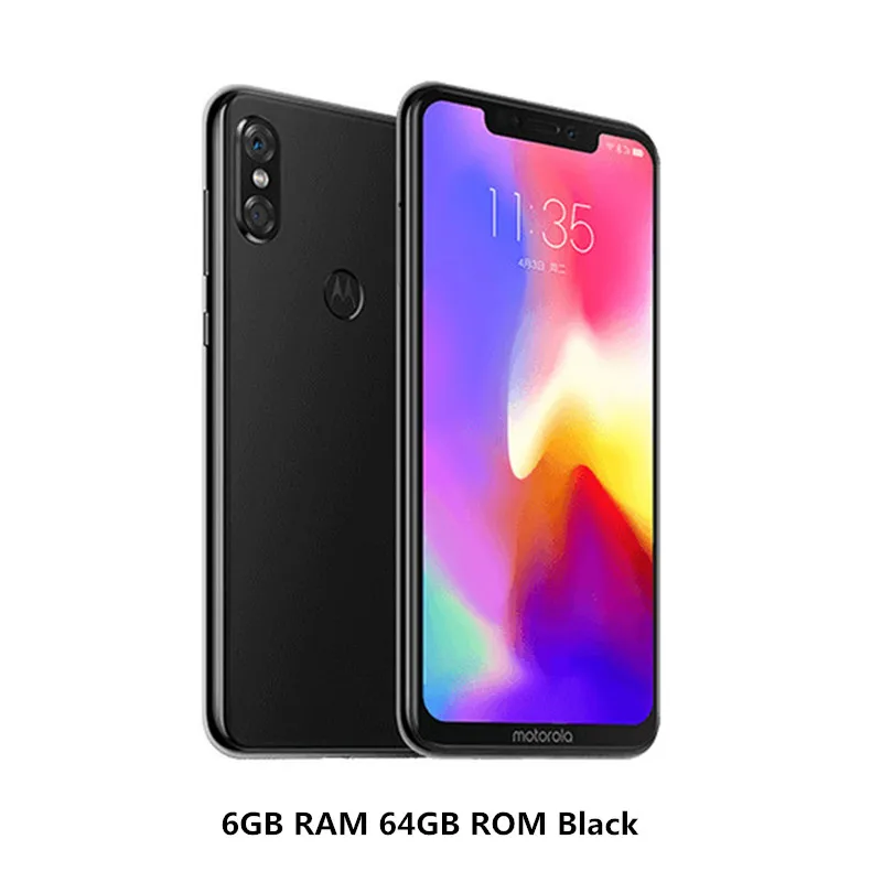 6GB 64GB Black MOTO P30, глобальная прошивка, 6 ГБ ОЗУ, 64 Гб ПЗУ, мобильный телефон, двойная камера, восьмиядерный смартфон Snapdragon 636, отпечаток пальца, распознавание лица - Цвет: 6GB 64GB Black