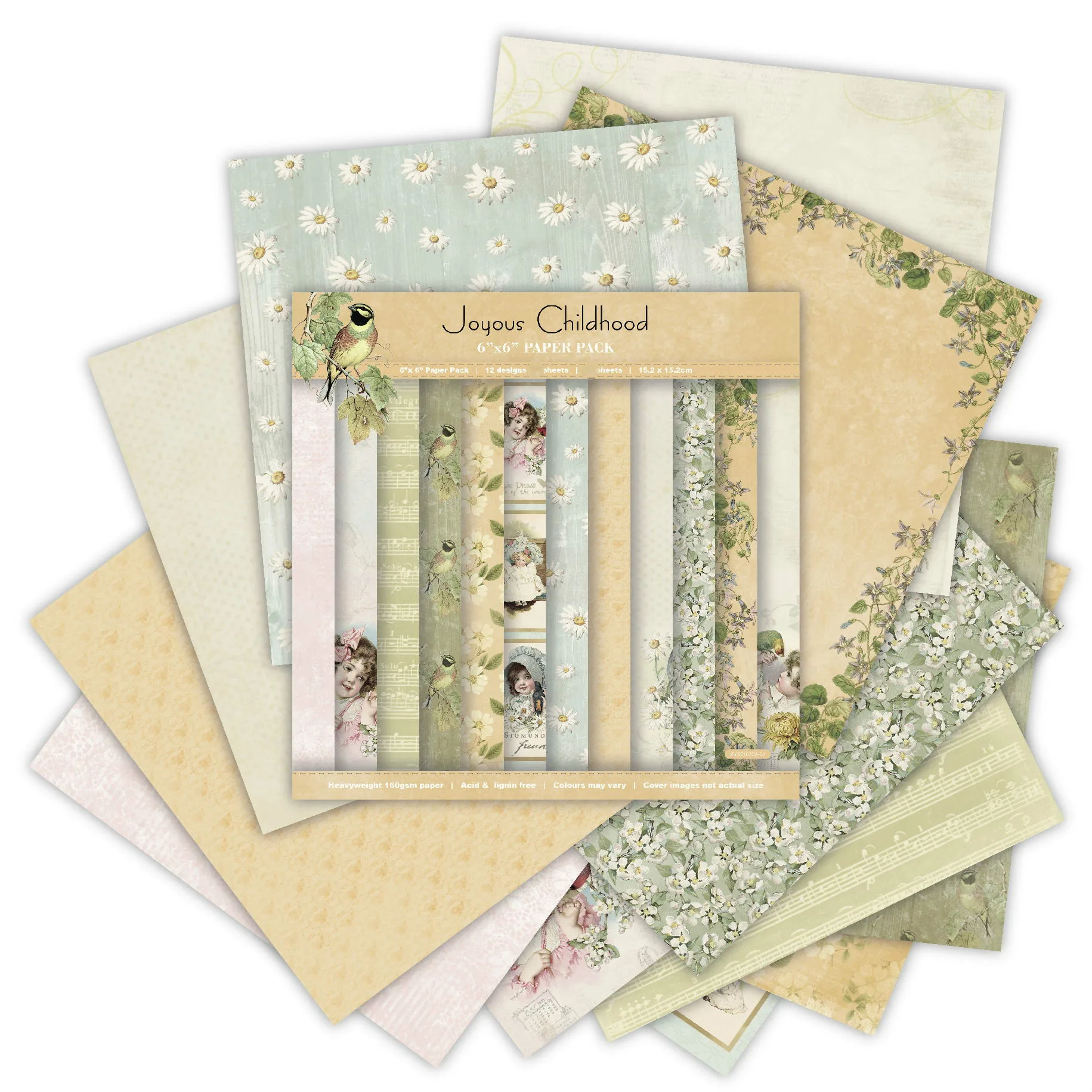 

ZFPARTY 12 Sheets Child Scrapbooking Pads Paper Origami Art Background Paper Card Making DIY Scrapbook Paper Craft
