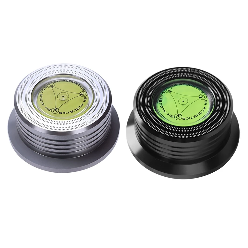 

2 Pcs Universal 50/60Hz Lp Vinyl Record Audio Disc Turntable Stabilizer Clamp Aluminum Weight Clamp (Silver &Black)