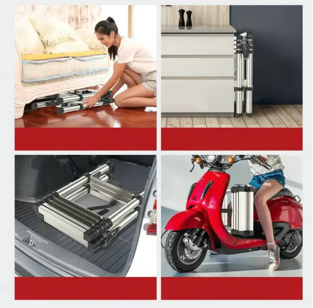 1.7M multifunctional folding household herringbone ladder aluminumalloy telescopic ladder construction decoration project ladder