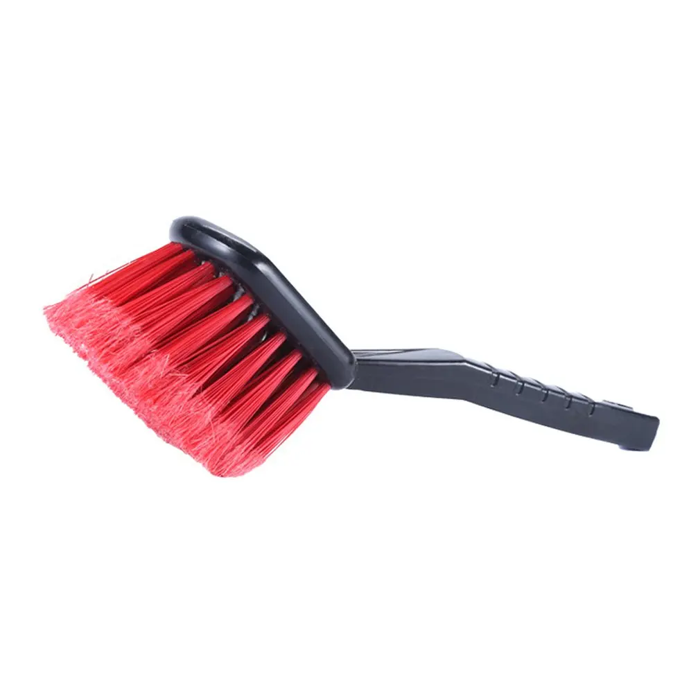 

НОВАЯ щетка для чистки автомобильных шин с красной щетиной и черной ручкой, инструменты для мытья автомобиля, детейлинга, очистка мотоцикла