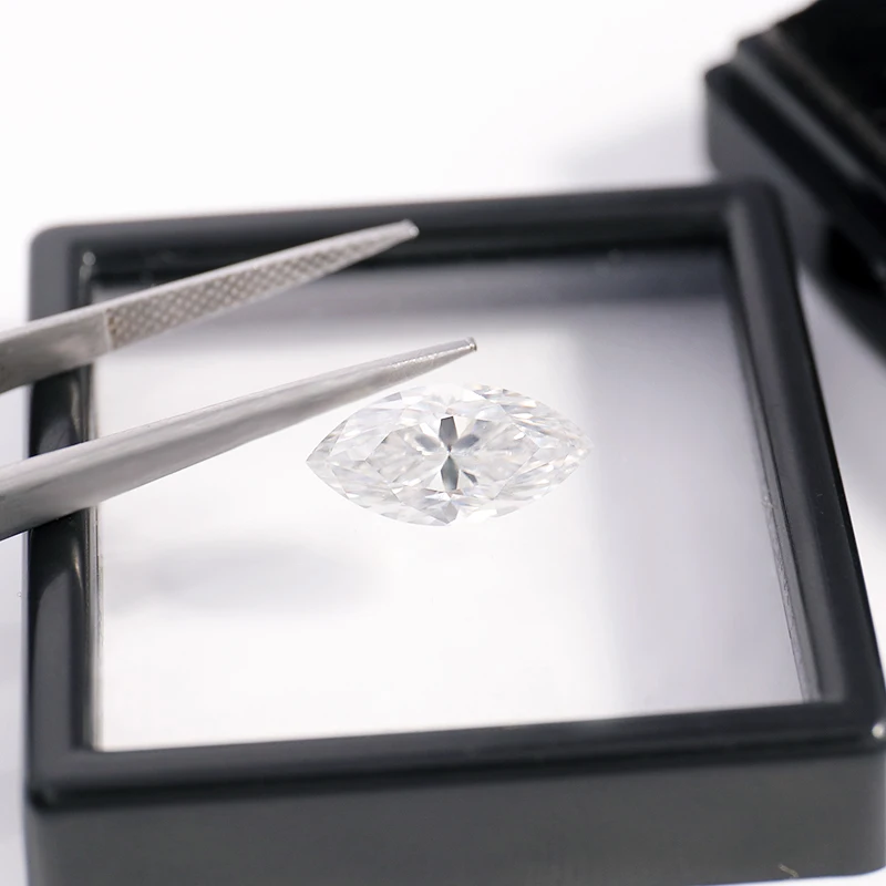 Проверенный сертификат D цвет 1 5 карат лабораторный Выращенный моссанит форма