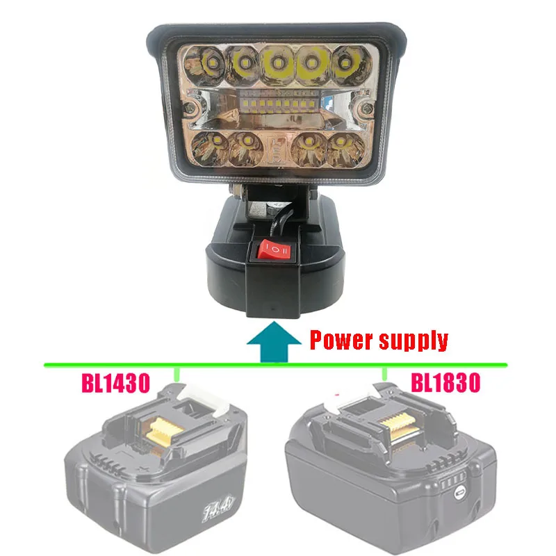 3/4/5/7inch Cordless LED Spotlight For Makita 18V Working Light Lamp Li-ion Battery Supply USB Outdoor Emergency Lighting | Автомобили и