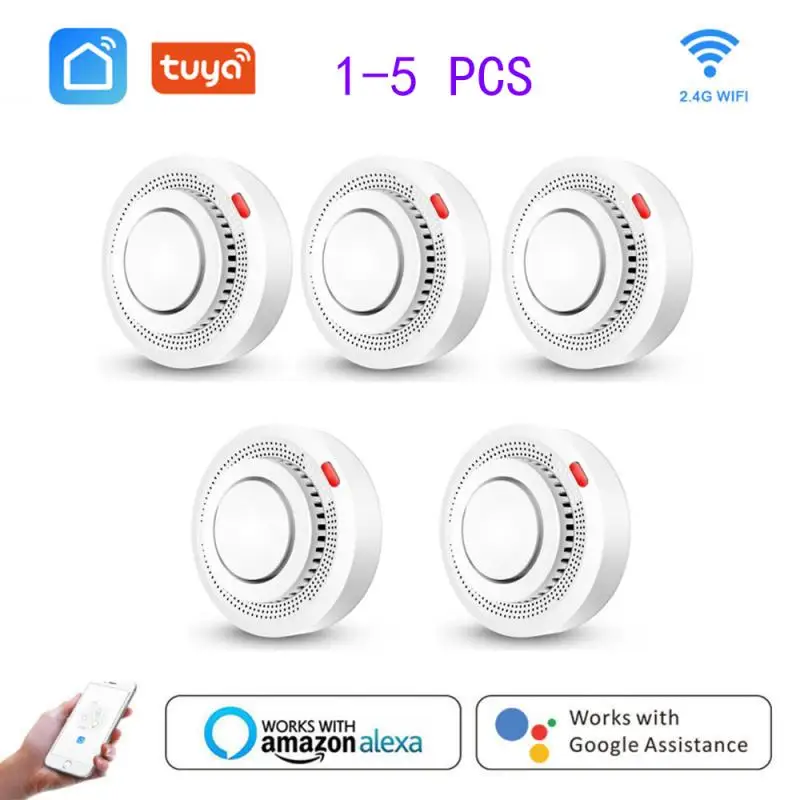 

Tuya WiFi Smoke Alarm Fire Protection Smoke Detector Smoke house Combination Fire Alarm Home Security System Fire Body Sensors