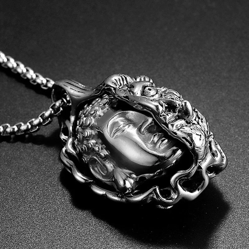 Новинка 2020 готическое ожерелье с черепом мужское креативное колье в виде Будды