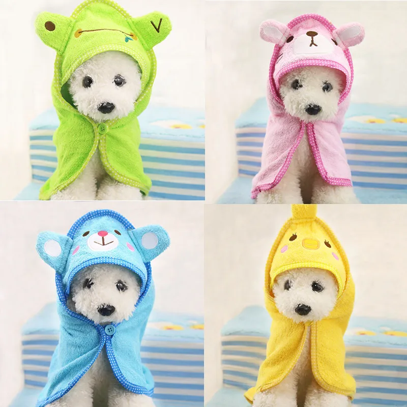 

Cute Pet Dog Towel Soft Drying Bath Pet Towel For Dog Cat Hoodies Puppy Super Absorbent Bathrobes Cleaning Supply 4 Colors