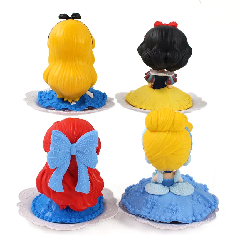 4 шт./лот 11-12 см Q Posket Princess Snow White Version фигурка куклы из ПВХ коллекционные модели