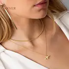 Женское Ожерелье из стерлингового серебра 925 пробы с насекомыми и пчелами CANNER, ювелирное изделие из золота 2020 пробы 18 К, колье-чокер