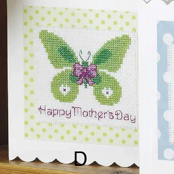 

DIY Invitation greeting card with special art popular Full Set cross stitch greeting card Cake, special birthday gift2CD020