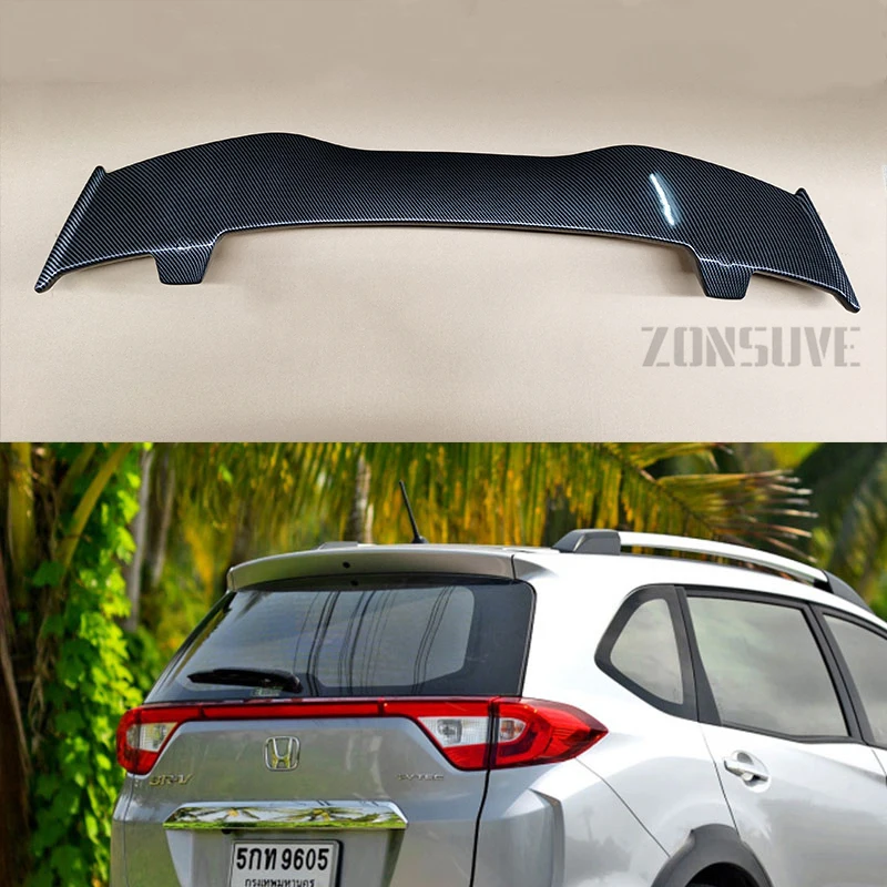 

Подходит для Honda BRV 2015-2019 Спойлер ABS пластик углеродное волокно вид хэтчбека крыша заднее крыло Корпус Комплект Аксессуары