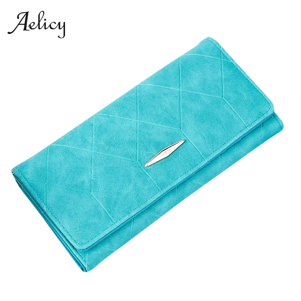 Aelicy женский кошелек кошельки в клетку из искусственной кожи Длинный кошелек на застежке для телефона кошелек монета Карманный держатель для карт Женский кошелек сумочка