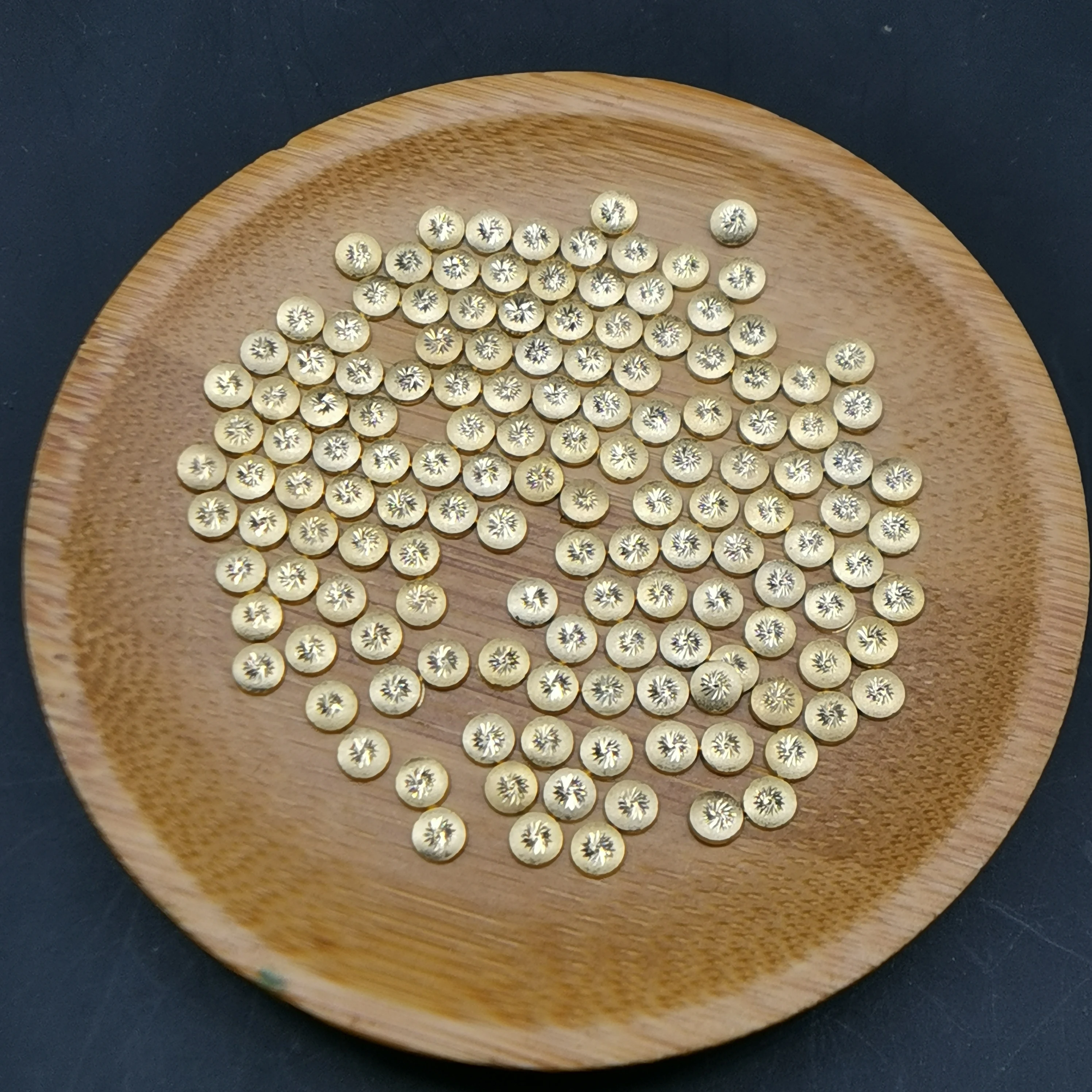 Серебристые/золотистые круглые металлические шпильки 4 мм с горячей фиксацией