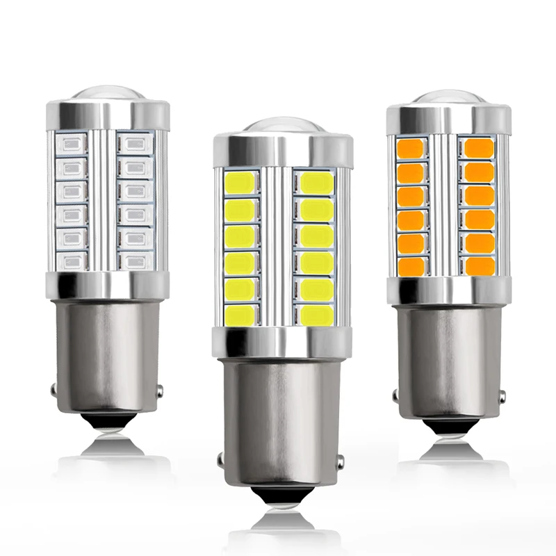 50 шт. 1157 BAY 15D стробоскопическая вспышка 33 SMD 5630 LED P21W 1156 BA15S BAU15S задняя фонарь |