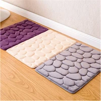 memory foam bath mat coral fleece rug set rugs non slip pebbles floor carpet set bathroom pastoral decor mattress