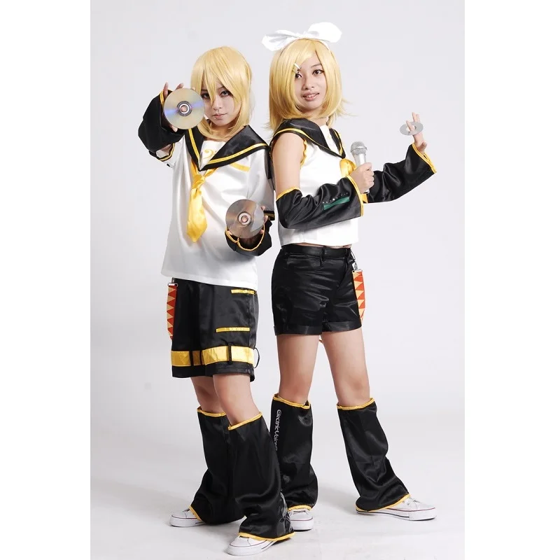 VOCALOID косплей кагамин Рин Len униформы женские наряды Косплей Костюм| |