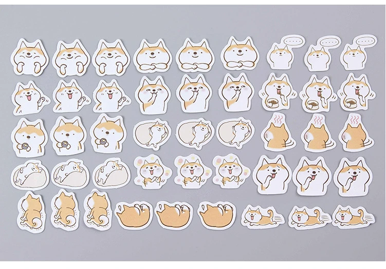 45 шт./упак. жира Косплей Shiba Лисья Секретная служба (Inu Цвет липкие стикеры Бумага
