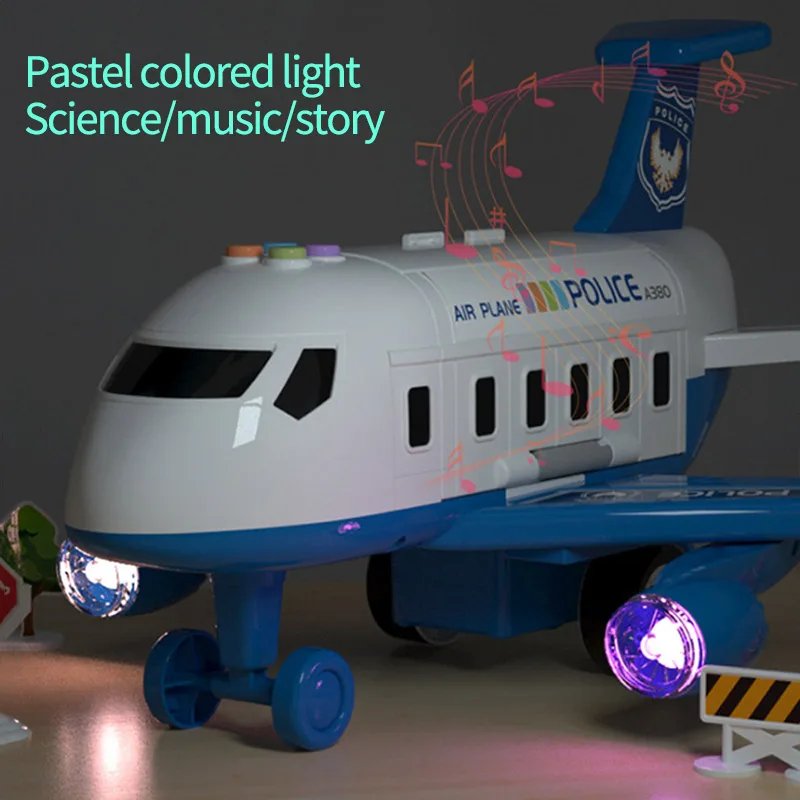 Детская игрушка самолета для маленьких мальчиков большое металлическое трек