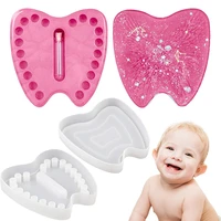 baby tooth container resin molds diy crystal epoxy resin mold deciduous teeth lanugo memorial box silicon resin mold storage box