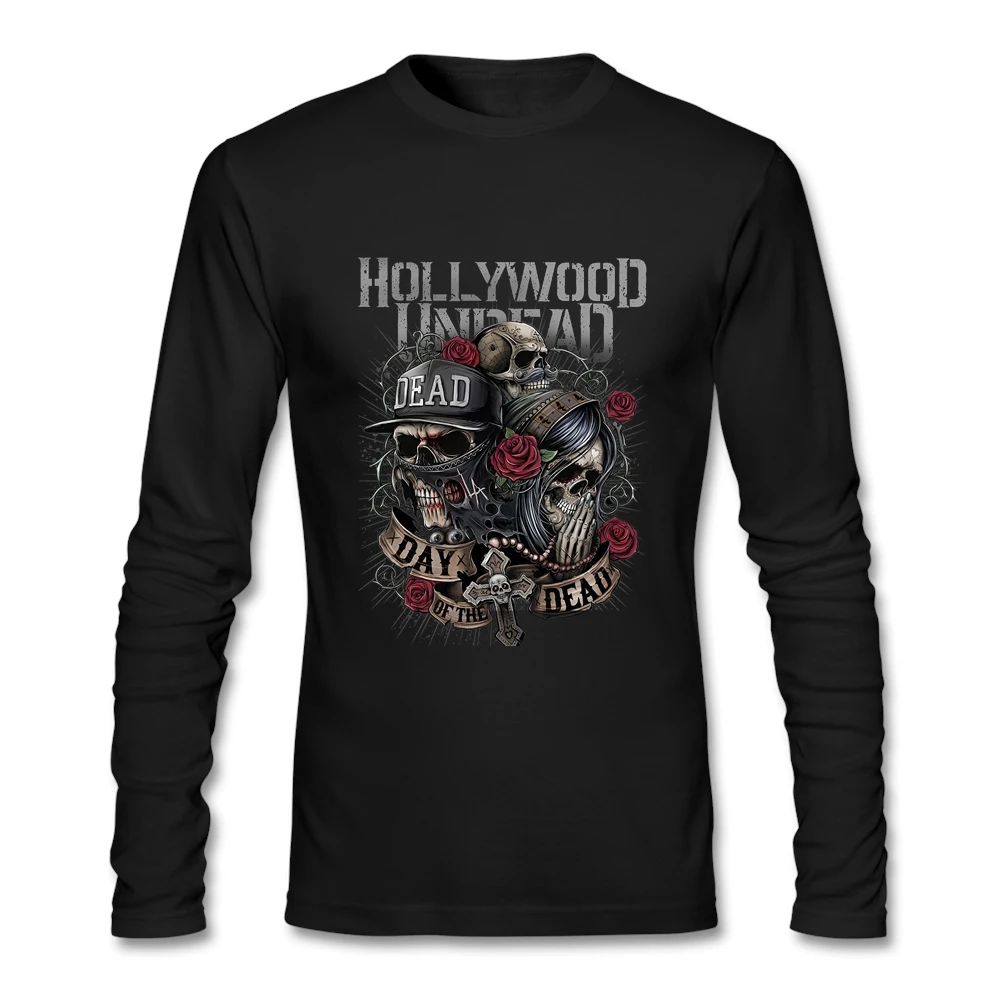 Футболка Hollywood Undead мужская хлопковая с длинным рукавом и круглым вырезом |