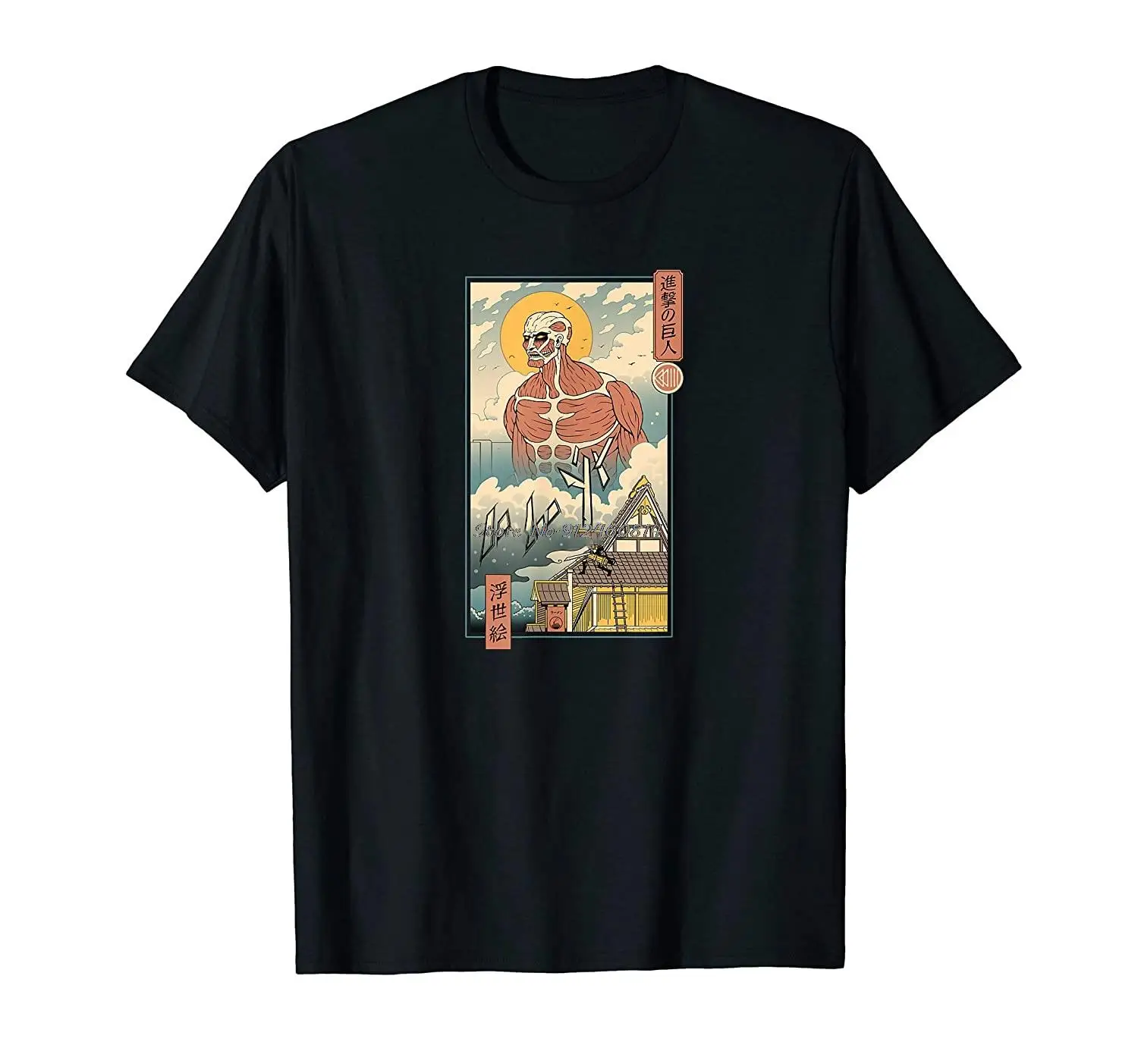 

Titan In Edo T-Shirt Men Cotton O-neck Tshirt Hip Hop Tees Streetwear Harajuku