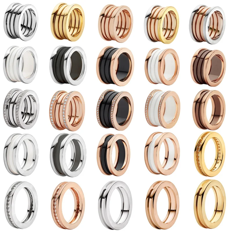 

Classic BV Original Titanium Steel Ceramic Ring Men and Women Fashion Charm Couple Ring Wedding Anniversary Jewelry Gift
