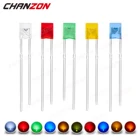 100 шт., квадратные светодиодные диоды 2x3x4 мм, белый, красный, зеленый, синий, желтый, оранжевый, 2x3x4 мм, прямоугольные, 2 В, 3 в, сделай сам, PCB, светоизлучающие лампочки