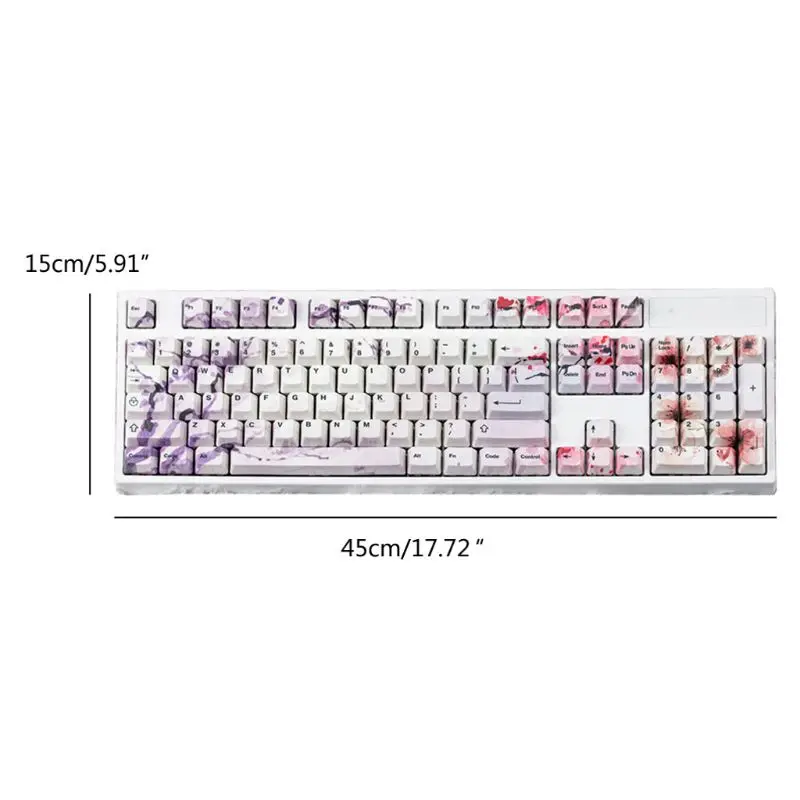 

OEM PBT Cherry Blossom Keycap Mechanical Keyboard Keycaps Dye-Sublimation Keycap