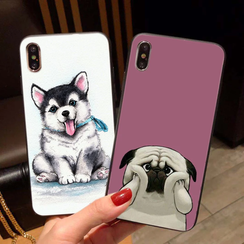 Мультяшный силиконовый чехол для телефона iPhone 7 8 Plus XS MAX XR милый верный друг X 6 6S