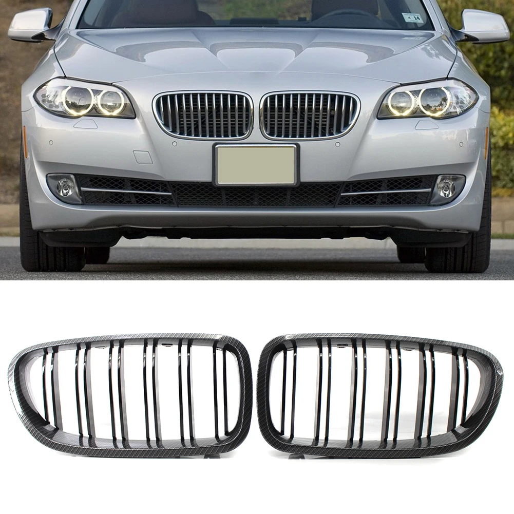 

Современные Стиль переднего бампера Стайлинг автомобильной решетки почек решетка гриль двойная линия для BMW F10 F11 5-Series 530i 535i 550i 10-15