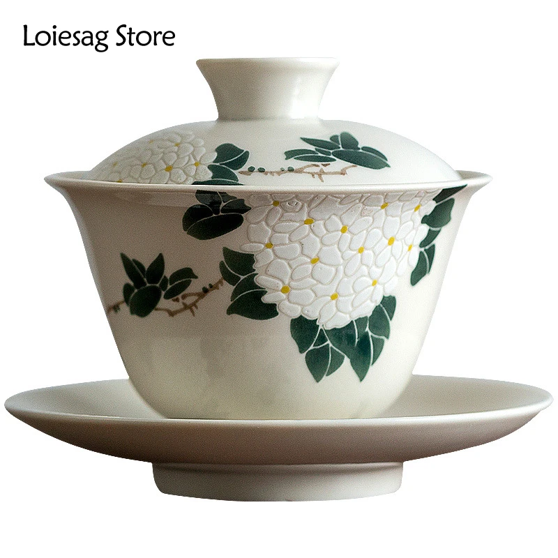 

Loiesag 175ml Japanese Style Retro Grass-wood Ash Ceramic Hand Grab Bowl Bowl Kung Fu Tea Set Home Sancai Bowl Teacup Office Set