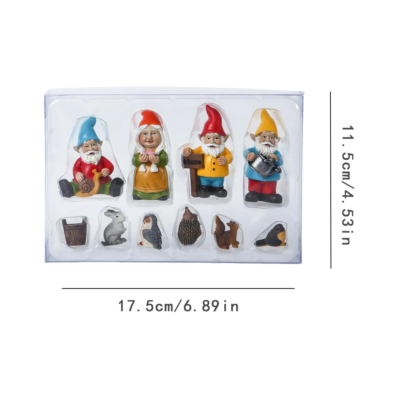 

Garden And Yard Art 4PCs Dwarf Ornaments Cartoon Resin Decoration Courtyard Sculpture Landscape Waterproof And Sun-Resistant