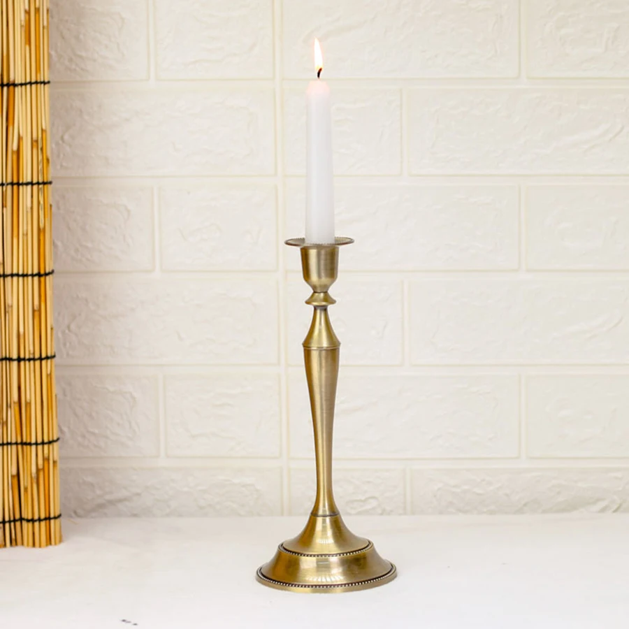 Настольные рождественские подсвечники свадебные украшения винтажные бронзовые