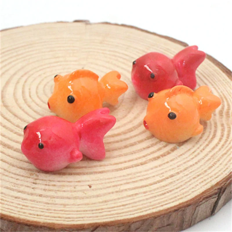 

Двухцветная маленькая золотая рыбка, микроландшафтная мебель, аквариум, морское ландшафтное ремесло, аксессуары «сделай сам» для торта