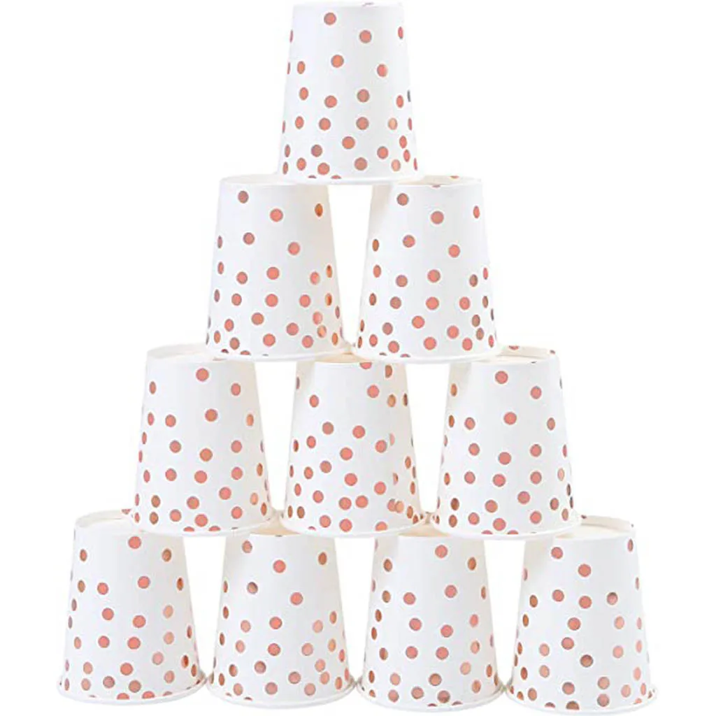 100 шт. точка печати бумажный стаканчик одноразовые чашки напитка сока